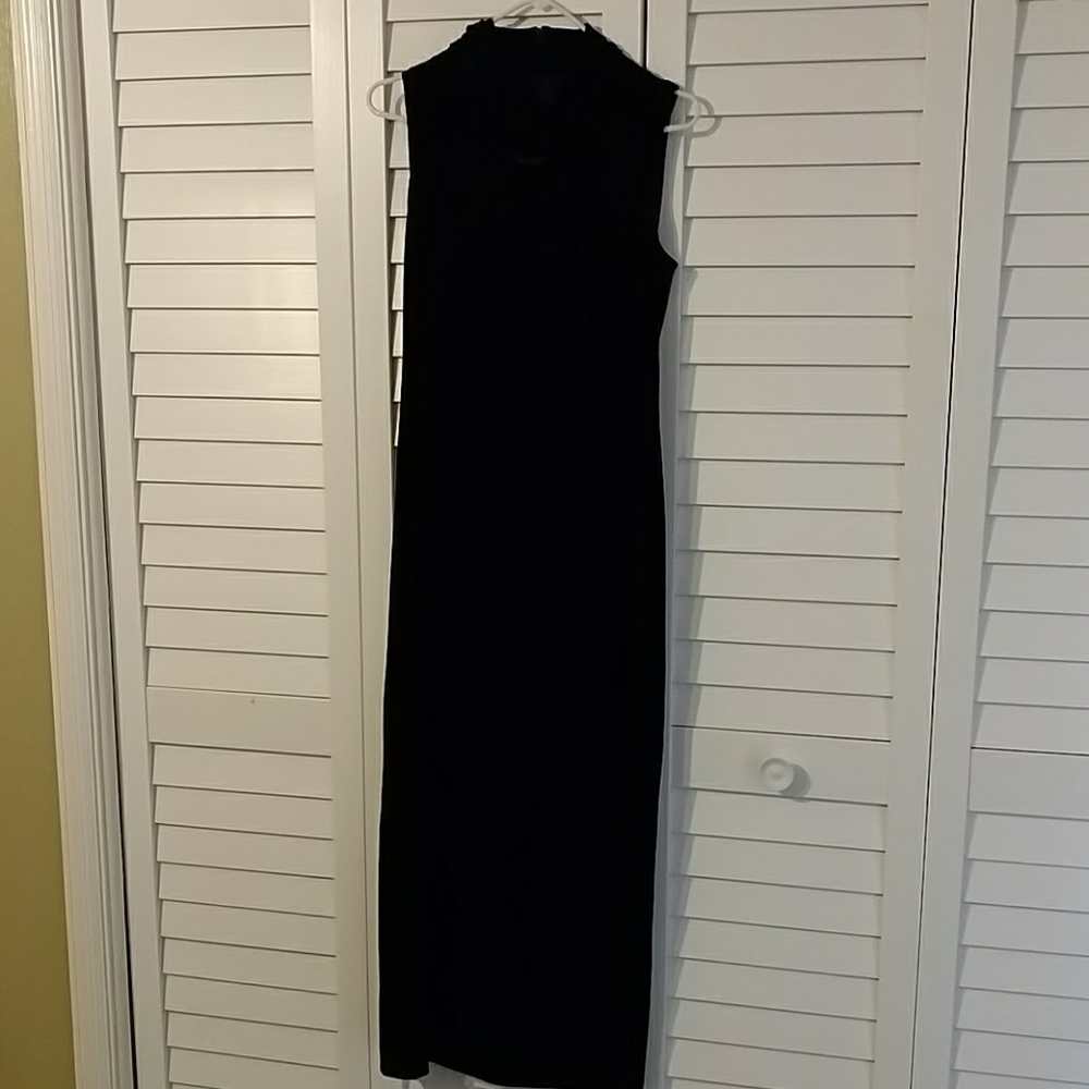 Black full length Velvet evening dress